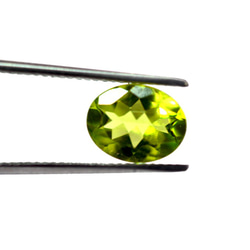 天然橄欖石毫米橢圓6×8 AAA，最好拋光的質量和切割的珠寶鬆散刻面/ 10片 第3張的照片
