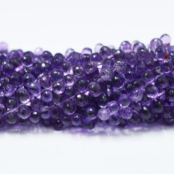 Natural Amethyst Faceted Tear Drop Beads /ナチュラルアメジストファセットドロッ 1枚目の画像