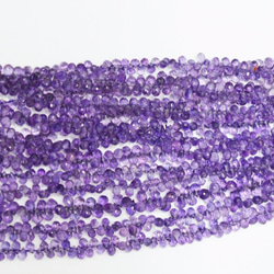 Natural Amethyst Faceted Tear Drop Beads /ナチュラルアメジストファセットドロッ 2枚目の画像