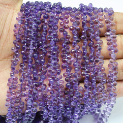 Natural Amethyst Faceted Tear Drop Beads /ナチュラルアメジストファセットドロッ 3枚目の画像