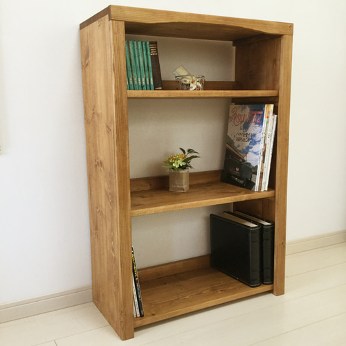 ヴィンテージシェルフ 北欧ヴィンテージ風Vカットデザイン リビングシェルフ