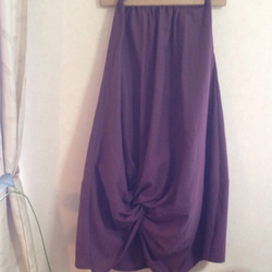 再販  ハーフリネンのツイストコクーンスカート 1枚目の画像