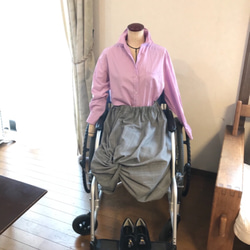 【再販】車椅子ツイストコクーンスカート 大ポケット付き 5枚目の画像
