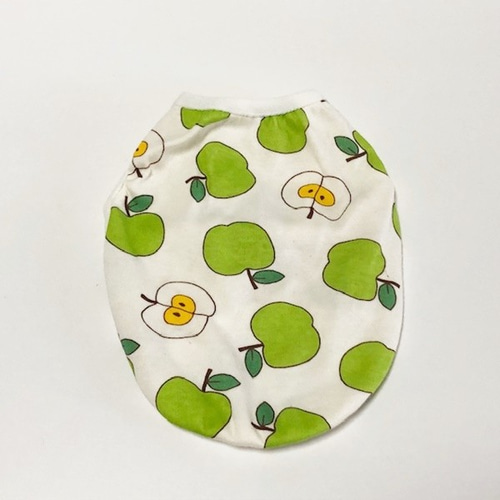 タンクトップ りんご柄【青リンゴ】 Dog 犬服 ドッグウェア 春秋 林檎