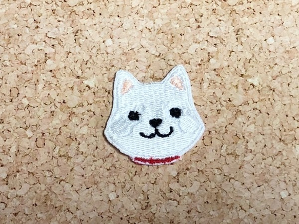 でっかいお顔の柴犬 刺繍 アップリケ 犬 アップリケ 柴 柴犬 4枚目の画像