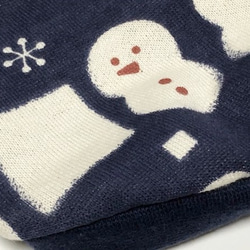 ミニ裏毛 タンクトップ 雪だるま 【ネイビー】 Dog 犬服 ドッグウェア  冬 あったか 5枚目の画像