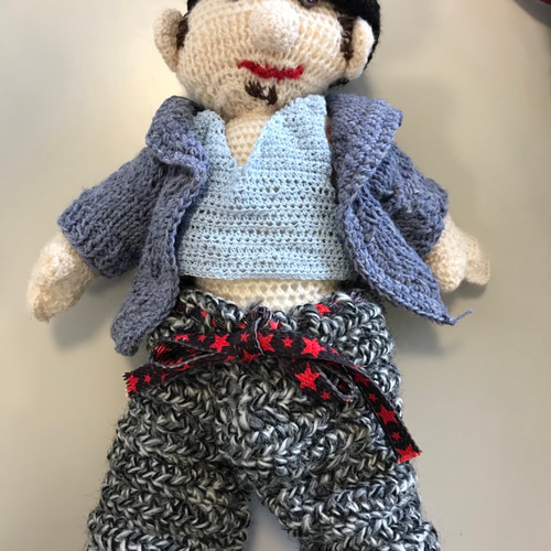 おっちゃん人形あみぐるみバージョン ハゲ あみぐるみ 女将ばおん 通販