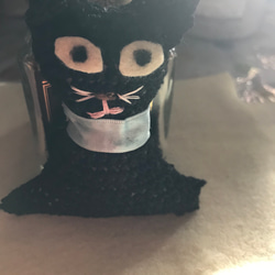 ドラ猫編みぐるみ　黒猫鍵しっぽ 2枚目の画像