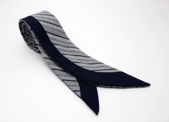 KATANA tie botaori navy 1枚目の画像