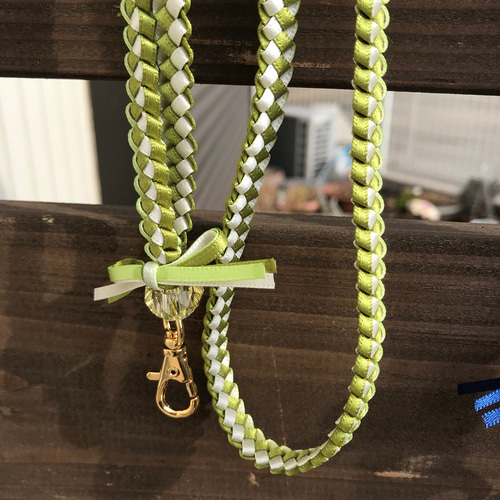 春色ネックストラップ✳︎ハワイアンリボンレイ✳︎ ネック
