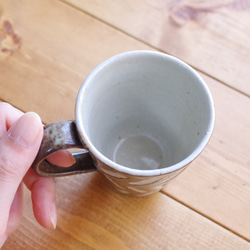 白釉 鎬 コーヒーカップ（エスプレッソ・小ぶりカップ） 2枚目の画像