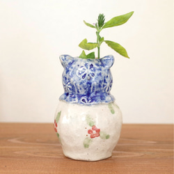【店頭販売】ねこ耳 マトリョーシカ  ミニ花瓶 2枚目の画像