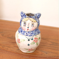 【店頭販売】ねこ耳 マトリョーシカ  ミニ花瓶 4枚目の画像