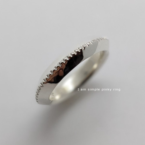 受注生産商品 シンプルピンキーリング シルバー925 リングサイズ