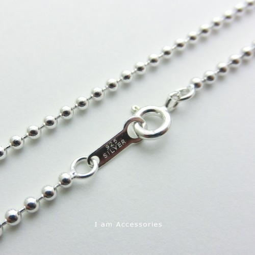 お取り寄せ商品　SV925製　ボールチェーン　太さ2.0mm　全長50cm　001BC0200_50