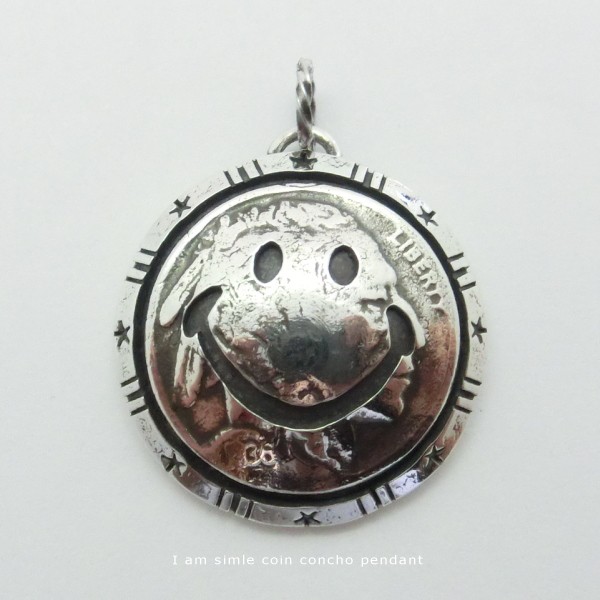 受注生産商品　スマイルコイン　コンチョペンダント シルバー925　IP0536