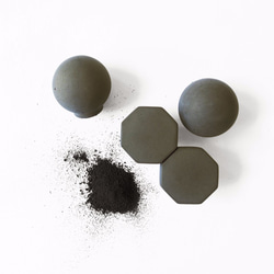 FENEN - Handcrafted black concrete knob / hook – Icosahedron 3枚目の画像
