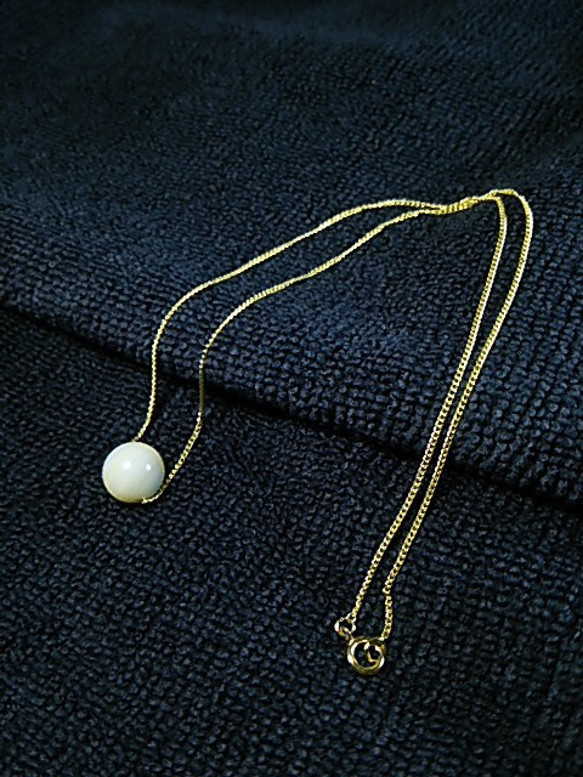 訳あり数量限定！天然真珠(アコヤ貝 10mm)１４ｋｇｆネックレス 1枚目の画像