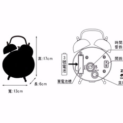 Rozel- Bell - 地圖造型鬧鐘(黑) 第3張的照片