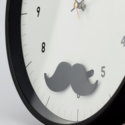 Mustache 鬍子先生 靜音 搖擺 時鐘 掛鐘 第3張的照片