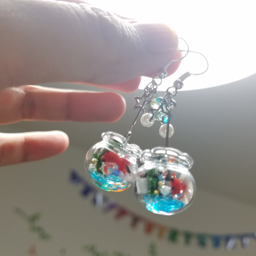 金魚鉢 ピアス ピアス（フック・チェーン） yuho42 通販 7642989