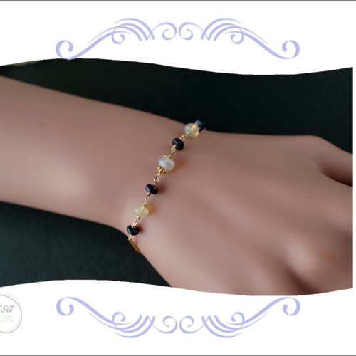 オパールとサファイアのブレスレットと大粒天然石のブレスレット オパールとサファイアのブレスレット ブレスレット melissa18