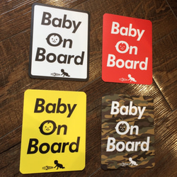 【MARKSHOP】 Baby On Board　車用マグネットステッカー 2枚目の画像