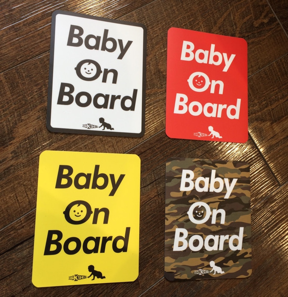 【MARKSHOP】 Baby On Board　車用マグネットステッカー 2枚目の画像