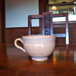 唐津焼　絵唐津さくらコーヒーカップ 3枚目の画像