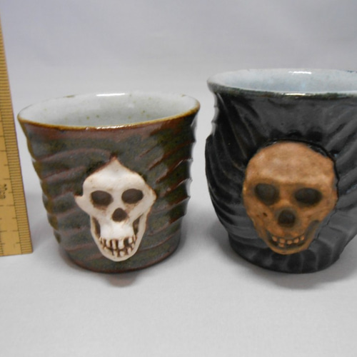 【即完売品】Damngood 酒器 枡ぐい呑み KURO MASU 正面スカル 即完売品】Damngood 酒器 枡ぐい呑み KURO MASU 正面スカル