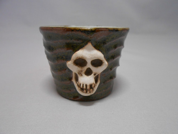 【即完売品】Damngood 酒器 枡ぐい呑み KURO MASU 正面スカル おまけ付き スカルぐい吞み（K) パラントロプス・ボイセイ おちょこ