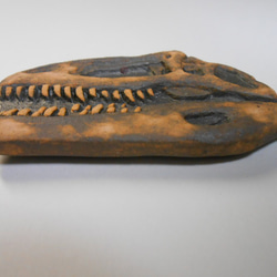 陶製恐竜マグネット・ギガノトサウルス　茶色 3枚目の画像