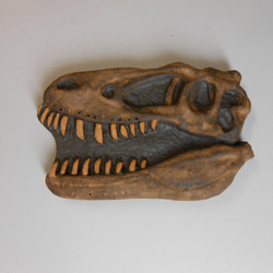 陶製恐竜マグネット・T-rex（モデル：Jane）茶色 1枚目の画像