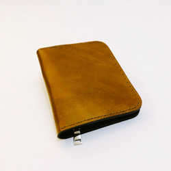 茶色の革製パスポートカバー/パスポートホルダー 6枚目の画像