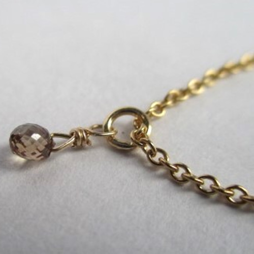 ブラウンダイヤモンドブリオレットカットネックレス14Kgf ネックレス