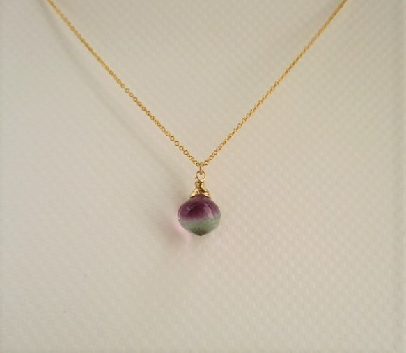 microcut fluorite14Kgf necklace 第2張的照片