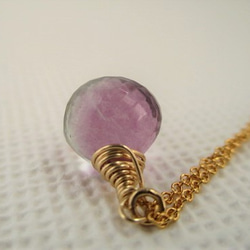 microcut fluorite14Kgf necklace 第3張的照片