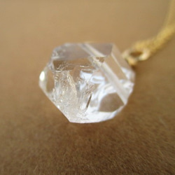 NY産ハーキマーダイヤモンドロングネックレス14Kgf 1枚目の画像