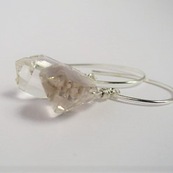 NY Herkimer鑽石耳環silver925 第4張的照片