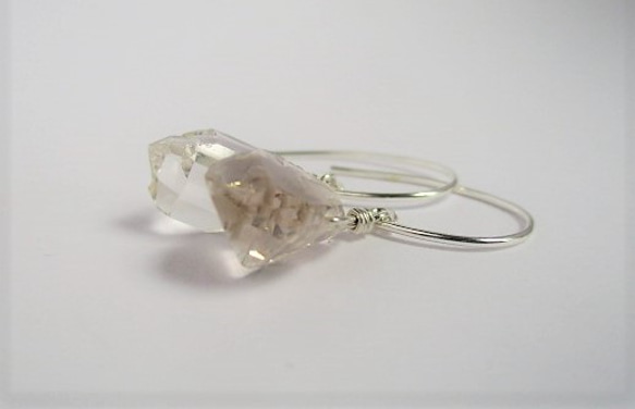 NY Herkimer鑽石耳環silver925 第4張的照片