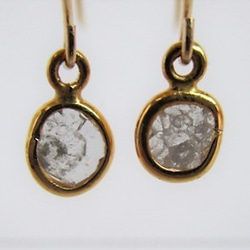 slice diamond K18/pierced earrings 第4張的照片