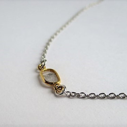 slice diamond K18＆silver925/necklace（another type） 第4張的照片