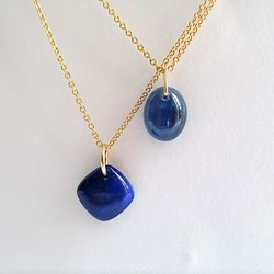 blue stone 14Kgf necklace 第1張的照片