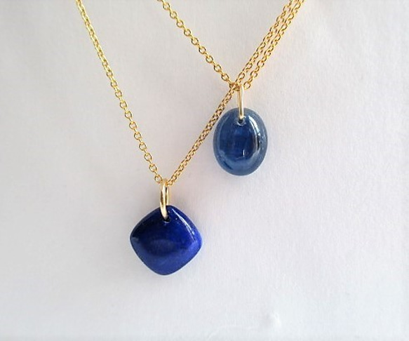 blue stone 14Kgf necklace 第1張的照片