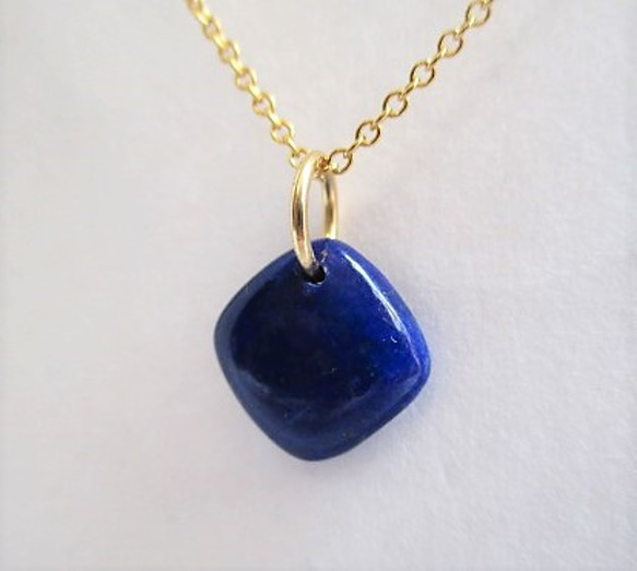 blue stone 14Kgf necklace 第3張的照片
