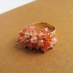 sunstone ring 14Kgf 第1張的照片