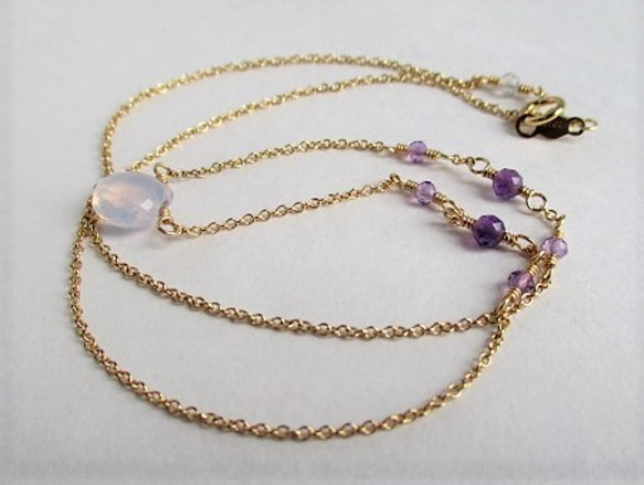 lavender 14Kgf/necklace 第5張的照片