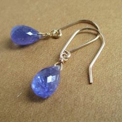 tanzanite pierced earrings 14Kgf 第5張的照片