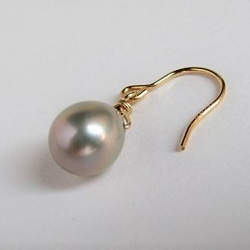 egg of pearl 14Kgf pierced earrings 第5張的照片