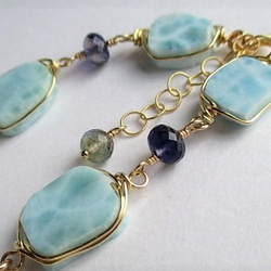 slice 14Kgf /bracelet（creamy blue） 第3張的照片